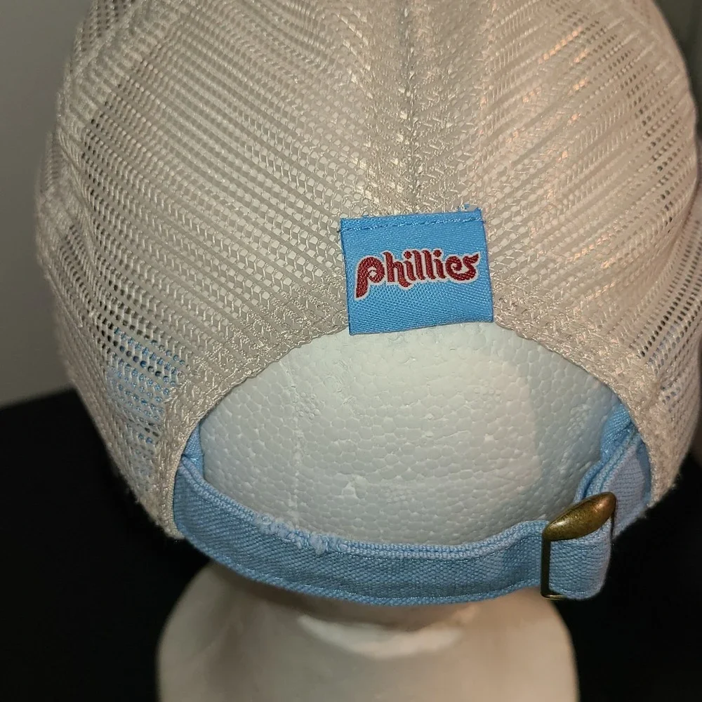 Philadelphia Phillies Vtg Throwback 1980's Logo Baseball Trucker Hat Cap YOUTH